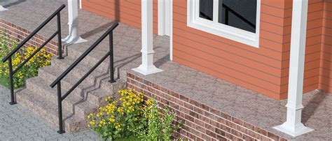 SPACEEUP Handrails For Outdoor Steps 38 8 Single Post Handrail Fit 1 2