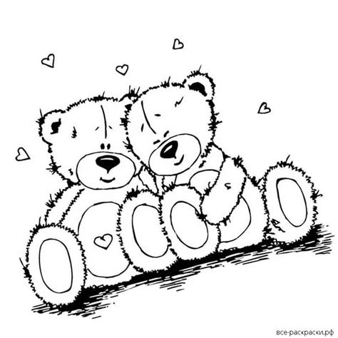 Картинки раскраски с мишкой тедди (53 фото)