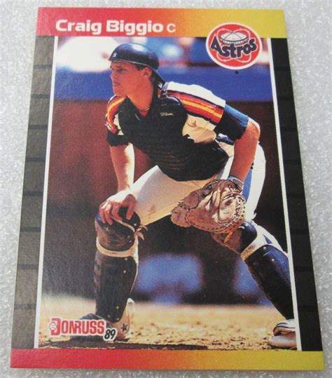 Hof Craig Biggio Donruss Rookie Baseball Card Hall Of Famer N M