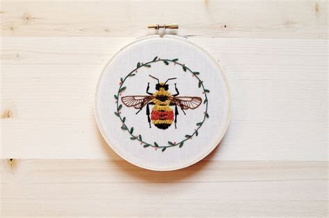 Bumblebee Embroidery Kit Modern Embroidery Contemporary Etsy