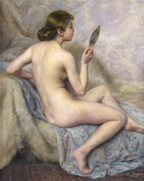 Monsieurleprince Paul Sieffert Nude Seated On A Shawl