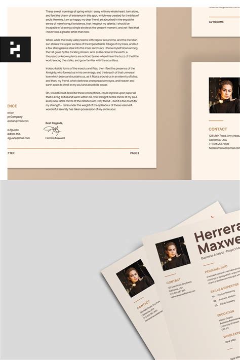 Project Manager Assistant Cv Resume Modern Swiss Style Masterbundles