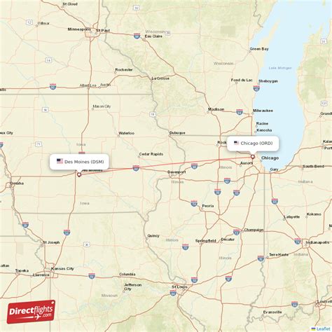 Direct Flights From Des Moines To Chicago Dsm To Ord Non Stop