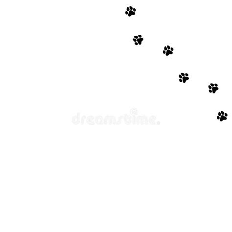 Black Cat Trace Icon Isolated On White Stock Illustration