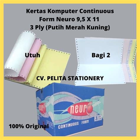 Jual Kertas Neuro Continuous Form X Ply K Paper Ncr