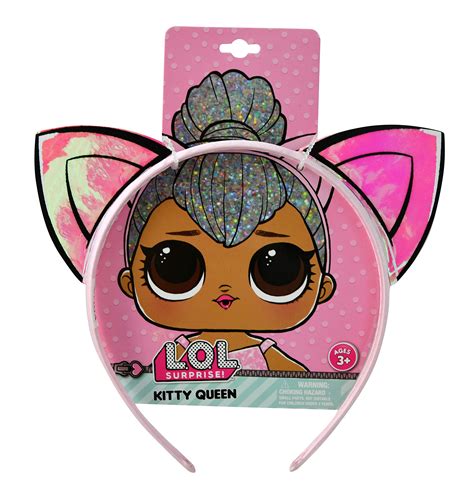 Buy L O L Surprise Kitty Queen Glitterati Club Pink Vinyl Flexible Headband W 2 Glossy Cat