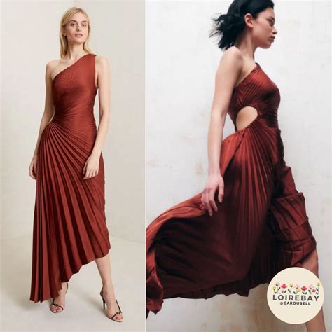 Alc Delfina Toga Satin Dinner Dress Maxi Gown Red Brunette Women S