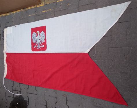 Bandera Marynarki Wojennej PRL lata 70 80 te Gdańsk Licytacja na