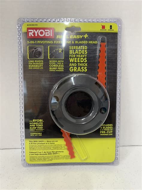 Ryobi Reel Easy 2 In 1 Pivoting Fixed Line And Bladed Head Bump Feed Trimmer 46396033017 Ebay