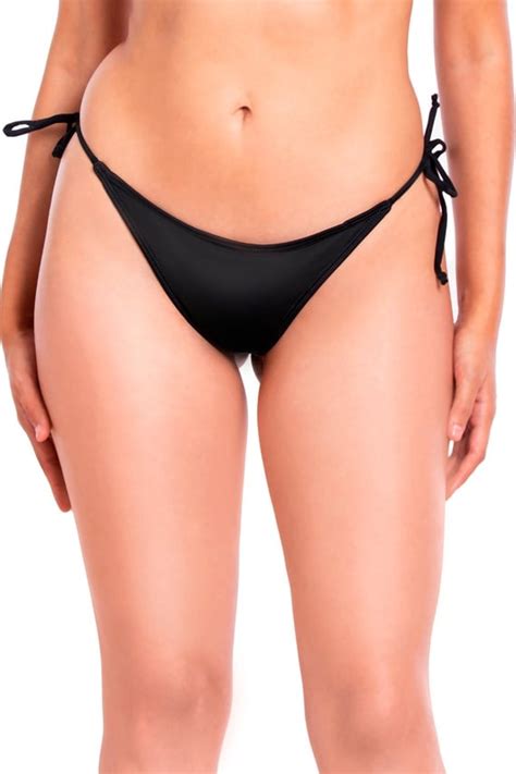 Ripley BIKINI MUJER SAMIA 3201 CALZÓN COLALESS CON AMARRAS NEGRO