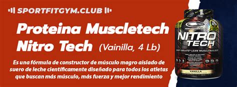 Muscletech Nitro Tech Vainilla 4 Lbs Sport Fit GYM