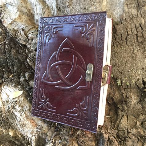 Leather Journal Embossed Leather Journal Leather Notebook - Etsy