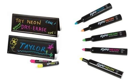 Expo® Neon Dry Erase Markers, Bullet Tip - 5 Assorted Colors