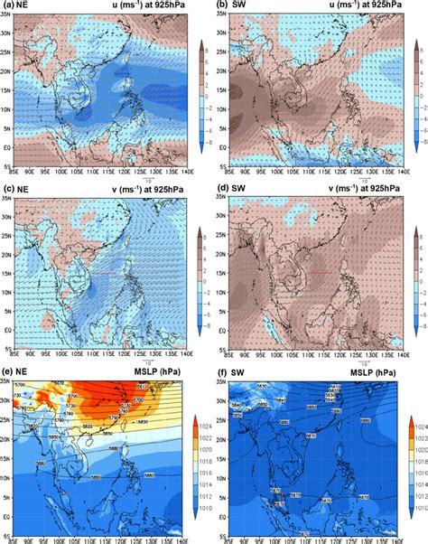 Averaged 925 Hpa Winds Mean Sea Level Pressure Mslp In Hpa And