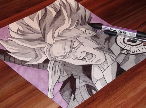 Pen Drawing Of Trunks Dragon Ball Z Freehand Art Dragon Ball Z