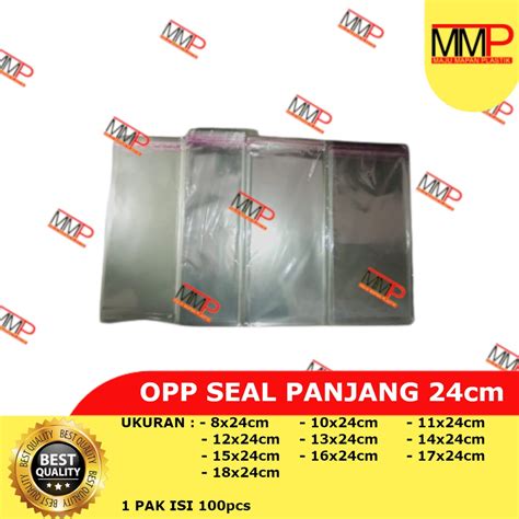 Jual [100pcs] Plastik Opp Seal Panjang 24cm Plastik Undangan Perekat