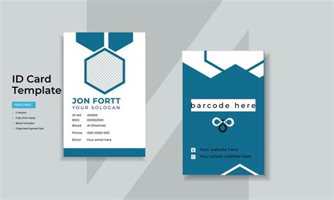 Employee Id Card Creative Modern Id Card Template With Free Vector