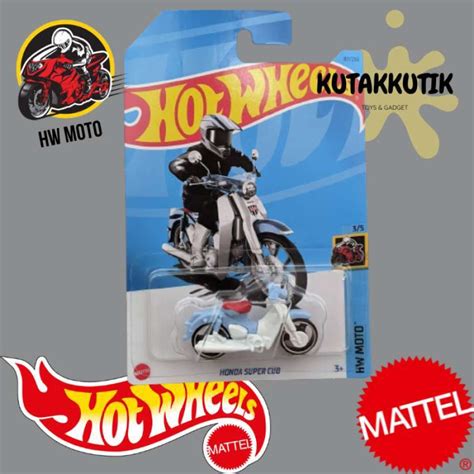 Jual Mainan Anak Hot Wheels Motor Honda Super Cub Putih Biru Lot D 2023 Hw Moto Di Seller