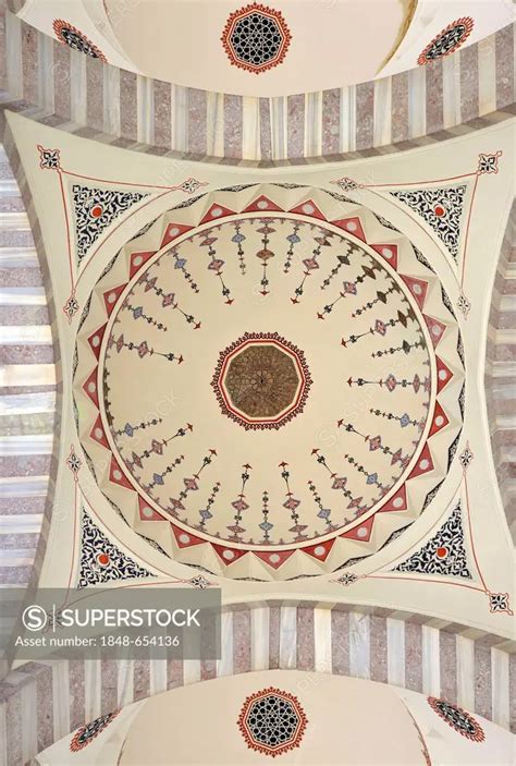 Ceiling Fresco Main Entrance Of The Sueleymaniye Mosque Is Considered