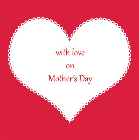 Mothers Day Red Heart Card Free Stock Photo - Public Domain Pictures