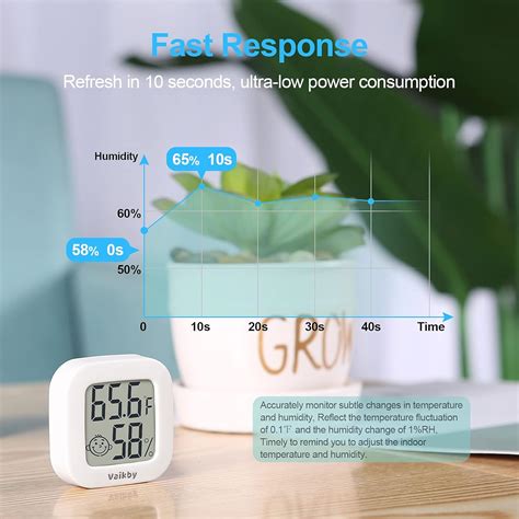 Buy Vaikby Indoor Thermometer Pack Humidity Gauge Meter Digital