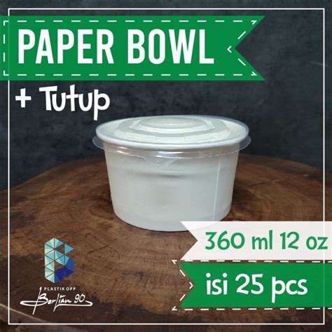 Jual PAPER BOWL TUTUP ALL SIZE MANGKOK KERTAS PAPER RICE BOWL