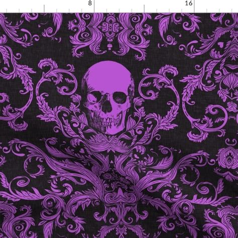 Purple Damask Upholstery Fabric Etsy