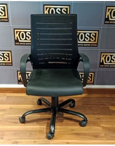 Mid Back Koss 2010 Black Staff Chair Fixed Arm At Rs 6000 In Ahmedabad