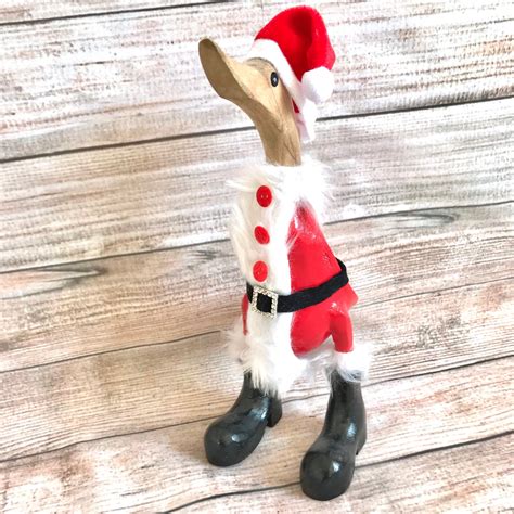 Excited to share this item from my #etsy shop: Santa Duck, Wooden Duck