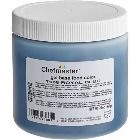 Bulk Chefmaster Royal Blue Gel Food Coloring – Bakers Authority