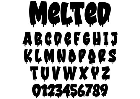 Melting Font Retro Font Dripping Font Halloween Font Drip Letters