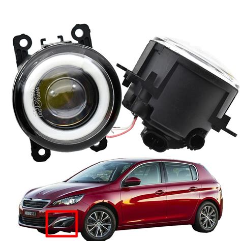 LED Angel Eye 2016 Corolla Fog Lights Front Bumper With DRL For Peugeot