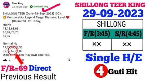 Fr Direct Successful Shillong Teer Fr House Ending