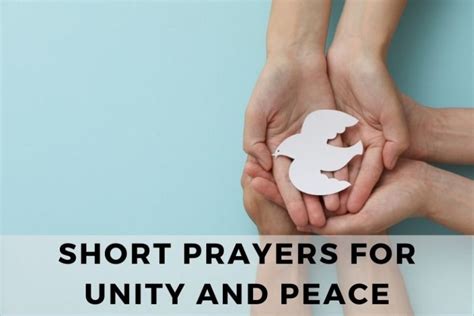 25 Short Prayers For Unity And Peace Strength In Prayer