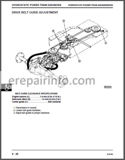 Jd 240 245 260 265 285 320 Technical Manual Lawn And Garden Tractors Tm1426