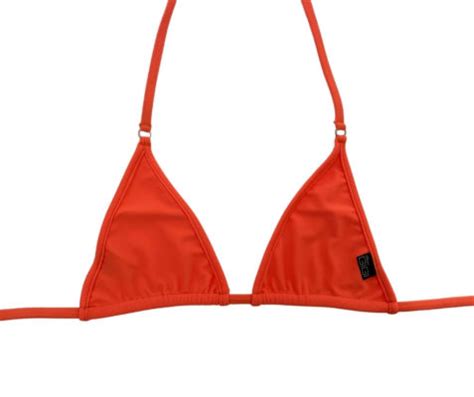 Atomic Tangerine Mini Bikini Top Micro Gigi