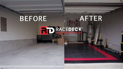 New Garage Racedeck Flooring Install Youtube