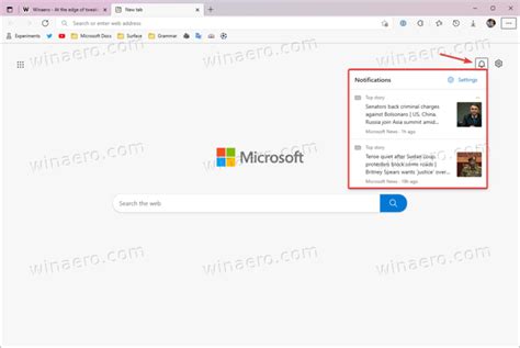 Disable News Notifications On New Tab Page In Microsoft Edge