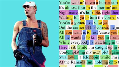 Eminem 3 A M Rhyme Scheme Highlighted YouTube