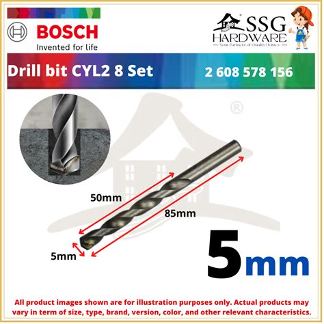 Bosch Cyl Pcs Masonry Wall Impact Drill Bit Set Drilling Concrete