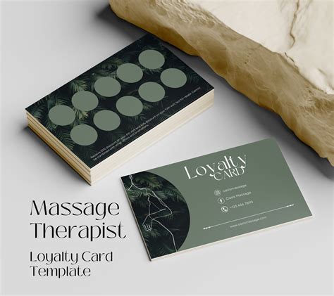 Massage Therapist Loyalty Card I Printable Loyalty Card Etsy