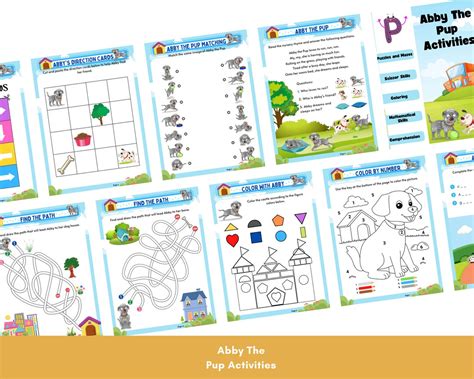 Abby The Pup Educational Activity Book For Preschoolers Fun Puzzles Engaging Mazes Scissor