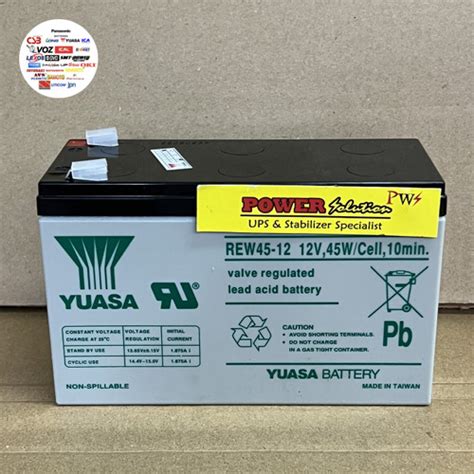 Jual Yuasa Rew45-12 12v , 45w/Cell, 10Min adalah pengganti dari Type ...