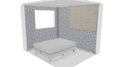 Quarto Casal Sem Computador Meio De Valeria Planta 3D Mooble Robel