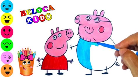 COMO DESENHAR A PEPPA PIG E SU PAPAI PIG PASSO A PASSO RÁPIDO E FÁCIL