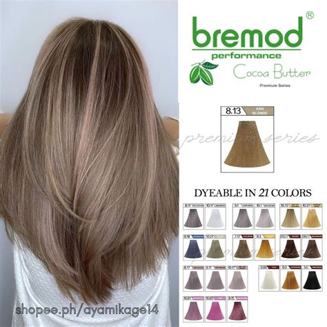 Bremod Premium Cocoa Butter Hair Color Ash Blonde Ml Shopee