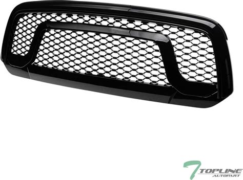 Tlaps Glossy Black Rebel Style Honeycomb Mesh Front Hood Bumper Grill Grille Abs For