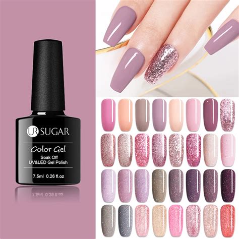 UR SUGAR esmalte de uñas en Gel barniz UV de 32 colores lentejuelas