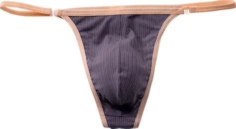 Faringoto Men S Low Rise Elastic Thin Thong Bikini Underwear U Convex