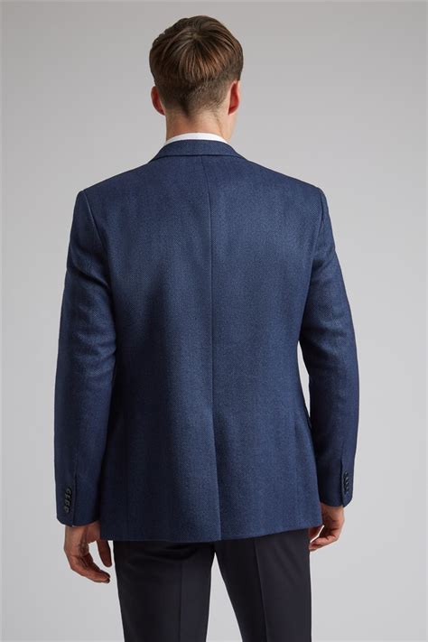 Ted Baker Blue Herringbone Fleck Slim Fit Jacket